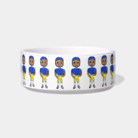 futebolista retrô vintage azul amarelo simples  