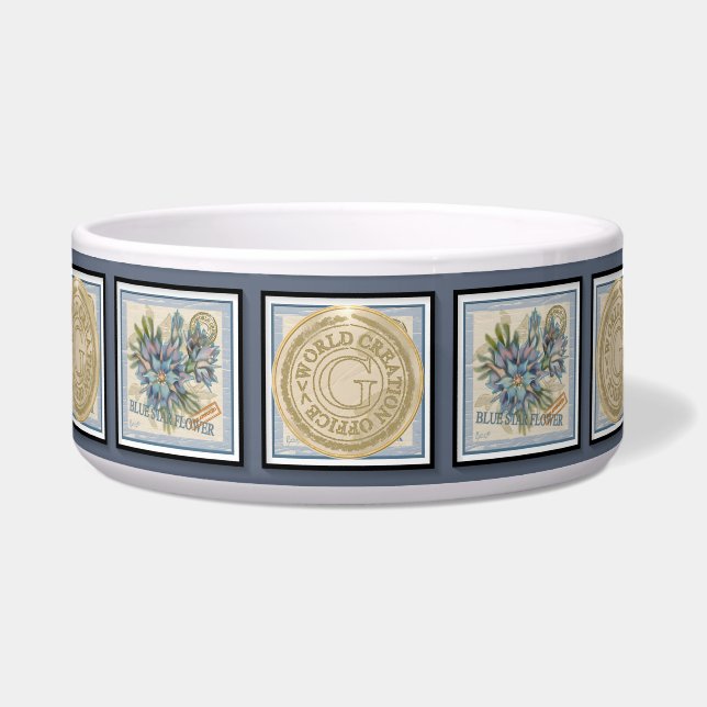 Tigela G. Flor azul do Instituto de Criação (Frente)