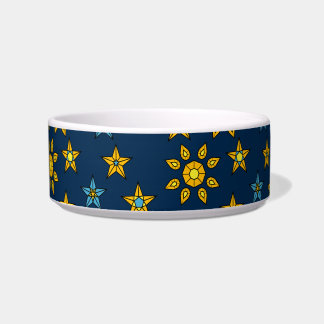 Tigela Galaxy Orange e Blue Sun e Stars Gems Padrão