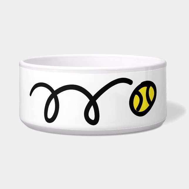 Tigela Galeria de cão personalizada com design de tênis (Frente)