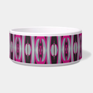 Tigela Galinha de cães rosa e preta - Rosa Deco