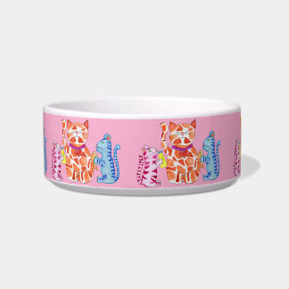Tigela Gata Mãe e Gatinhos Pet