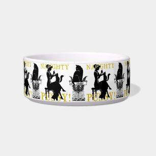 Tigela Gatinho Bowl! Adicionar Nome! Gato Malvado!