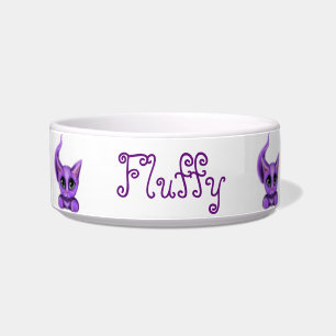 Tigela Gatinho roxo personalizado
