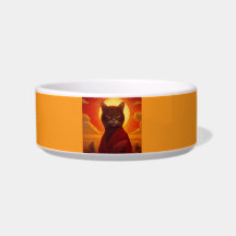 Gato Cinza Vestindo Robe Fashion Em Cena De Pôr Do
