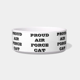 Tigela Gato da Força Aérea Orgulhosa de Pet Bowl