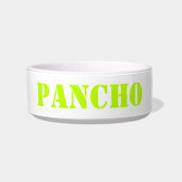 Gato de cão com nome personalizado branco verde ne