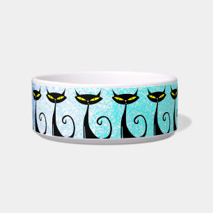 Tigela Gato de Cartoon sofisticado e elegante