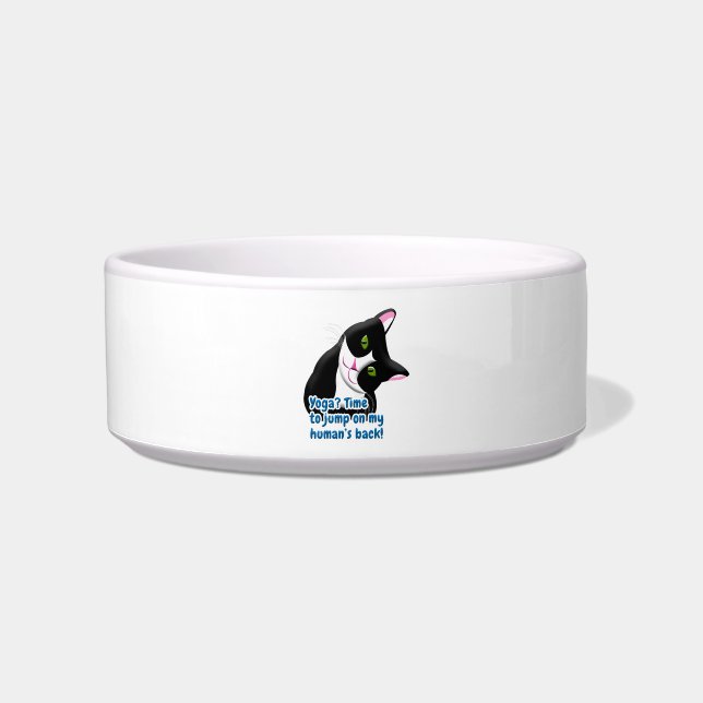 Tigela Gato de Yoga Engraçado (Frente)