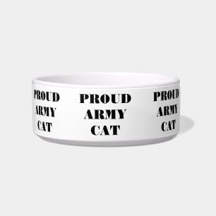 Tigela Gato do Exército Orgulhoso de Pet Bowl