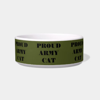 Tigela Gato do Exército Orgulhoso de Pet Bowl