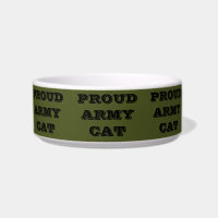 Gato do Exército Orgulhoso de Pet Bowl