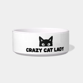 Tigela Gato Louco, Lady Cerâmica Pet Bowl