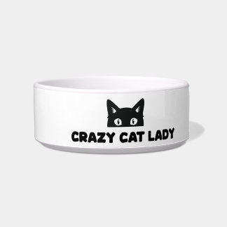 Tigela Gato Louco, Lady Cerâmica Pet Bowl