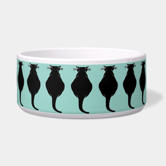 Tigela Gato Negro Gordo Grande (Frente)