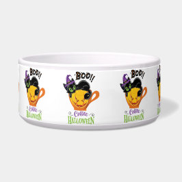 Tigela Gato Preto Boo, Café do Abóbora Assustadora Hallow