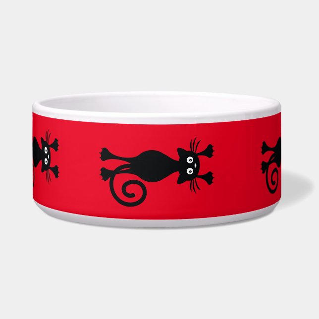 Tigela Gato preto doméstico (Frente)