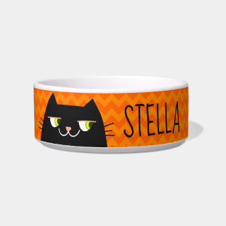 Tigela Gato Preto Personalizado