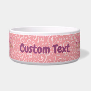 Tigela Gato Rosa com Violino Bowl