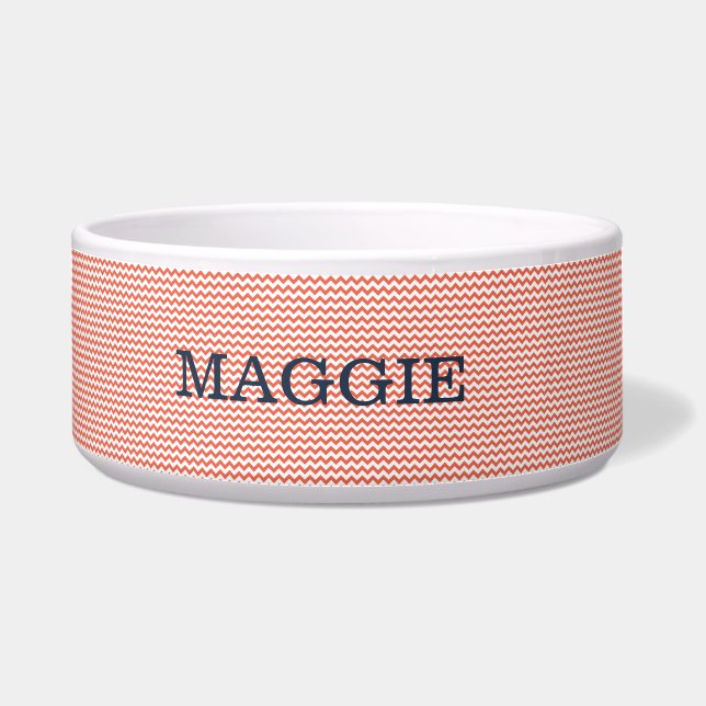 Tigela Gato vermelho claro Grande Cachorro (Frente)