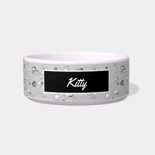 Tigela Gatos Bonitos Brincando E Sendo Um Pet Malvado