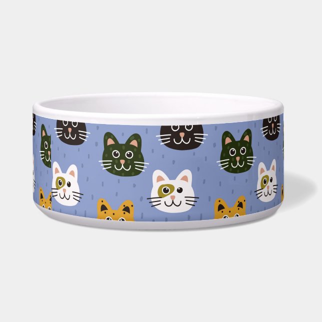 Tigela Gatos de desenho animado fofos  (Frente)