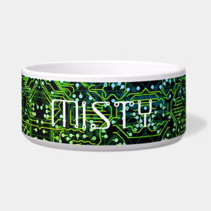 Tigela Geek Eletrônico Abstrato do Processo de Encaminham