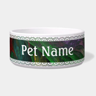 Tigela Gênesis Green Abstrato Art Dog Bowl