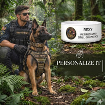 Tigela Germain Shepherd Cão de Trabalho Militar