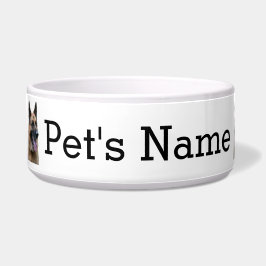 Tigela German shepherd, Alsation. O nome do seu cachorro.