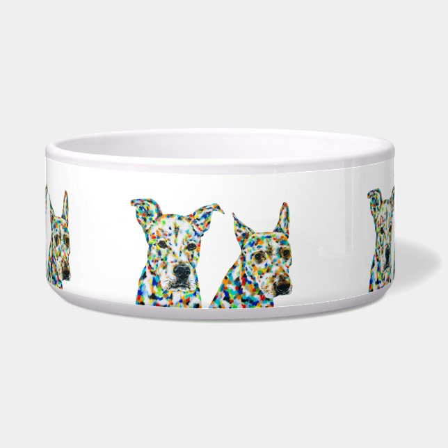 Tigela German shepherd Shar pei e Pitbull Labrador Bowl (Frente)