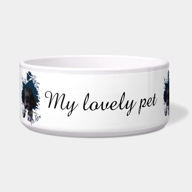 Tigela German Shorthaired Pointer, rosto engraçado Bandan (Esquerda)