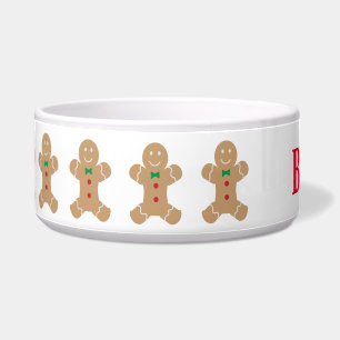 Tigela Gingerbread Man com nome personalizado