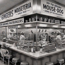 Gingers NYC Mouseteria, Casa do Mousedog.