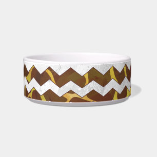 Tigela Girafa Brown e impressão amarelo