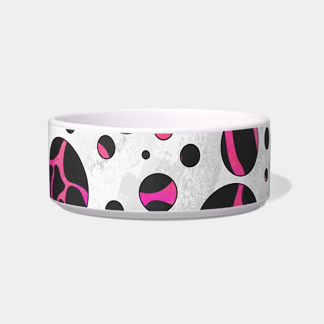 Tigela Girafa Impressão Rosa Choque e Preto (Direita)