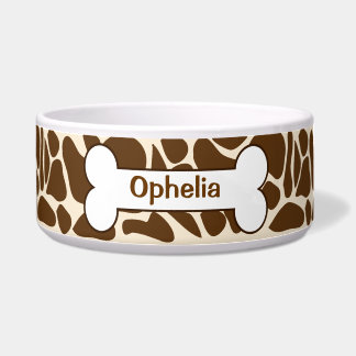 Tigela Giraffe Animal Print Pattern Comida Dish Personali