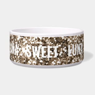 Tigela Girly Spark Glittery Sweet Luna Dog Pet