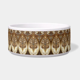 Tigela Golden Ornate Ceramic Pet Bowl