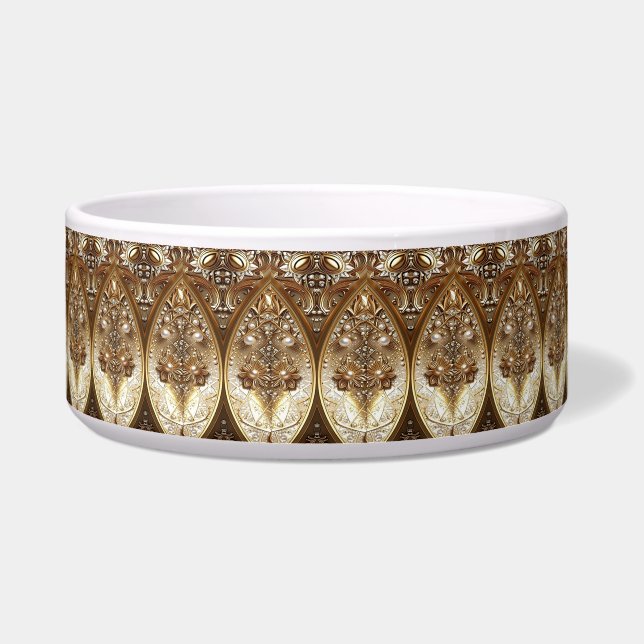 Tigela Golden Ornate Ceramic Pet Bowl (Frente)