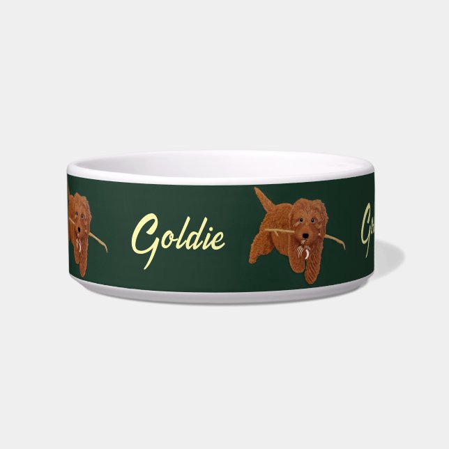 Tigela Goldie Golden Doodle Dog (Frente)