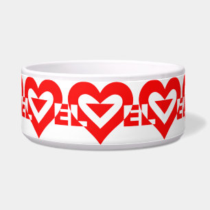 Tigela Gráfico de Amor legal, Vermelho