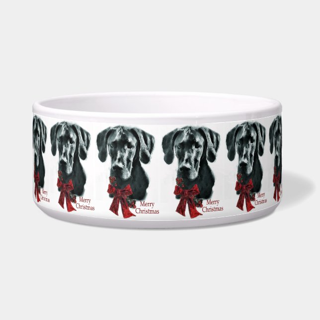 Tigela Grande Dane (Preto) Natal (Frente)