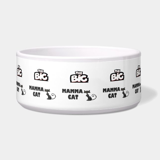 Tigela Grande design de mamãe para gatos legais (Frente)