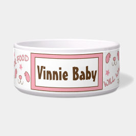 Tigela Grande Rosa para Cachorro "Vai Jogar por Co
