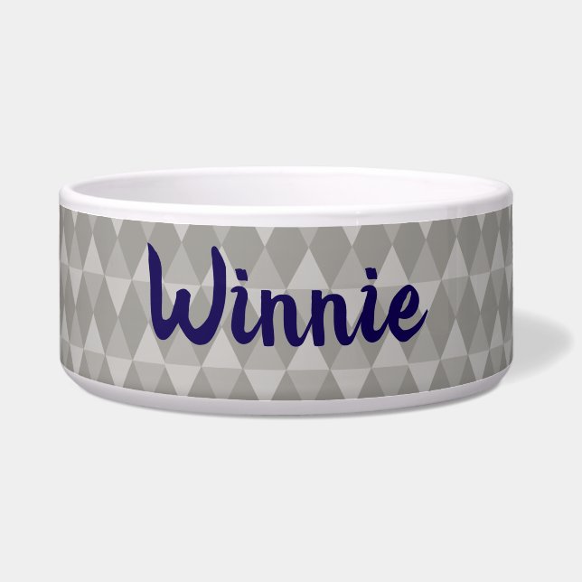 Tigela Gray Diamond Pattern (Frente)