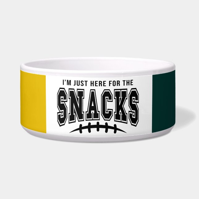 Tigela Green Bay Packers Futebol Aqui Para O Pet Snacks (Frente)