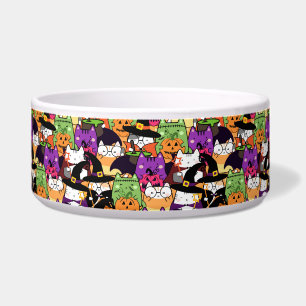 Tigela Halloween Kawaii Cat Patterno