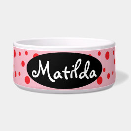 Tigela HAMbyWhiteGlove - Dog Comida Bowl - Bolinhas Verme