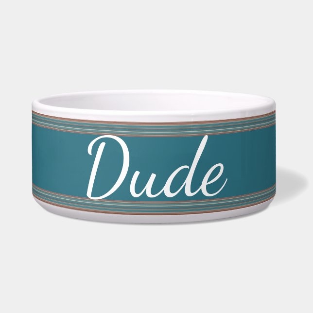 Tigela HAMbyWhiteGlove - Dog comida Bowl - Teal Green (Frente)